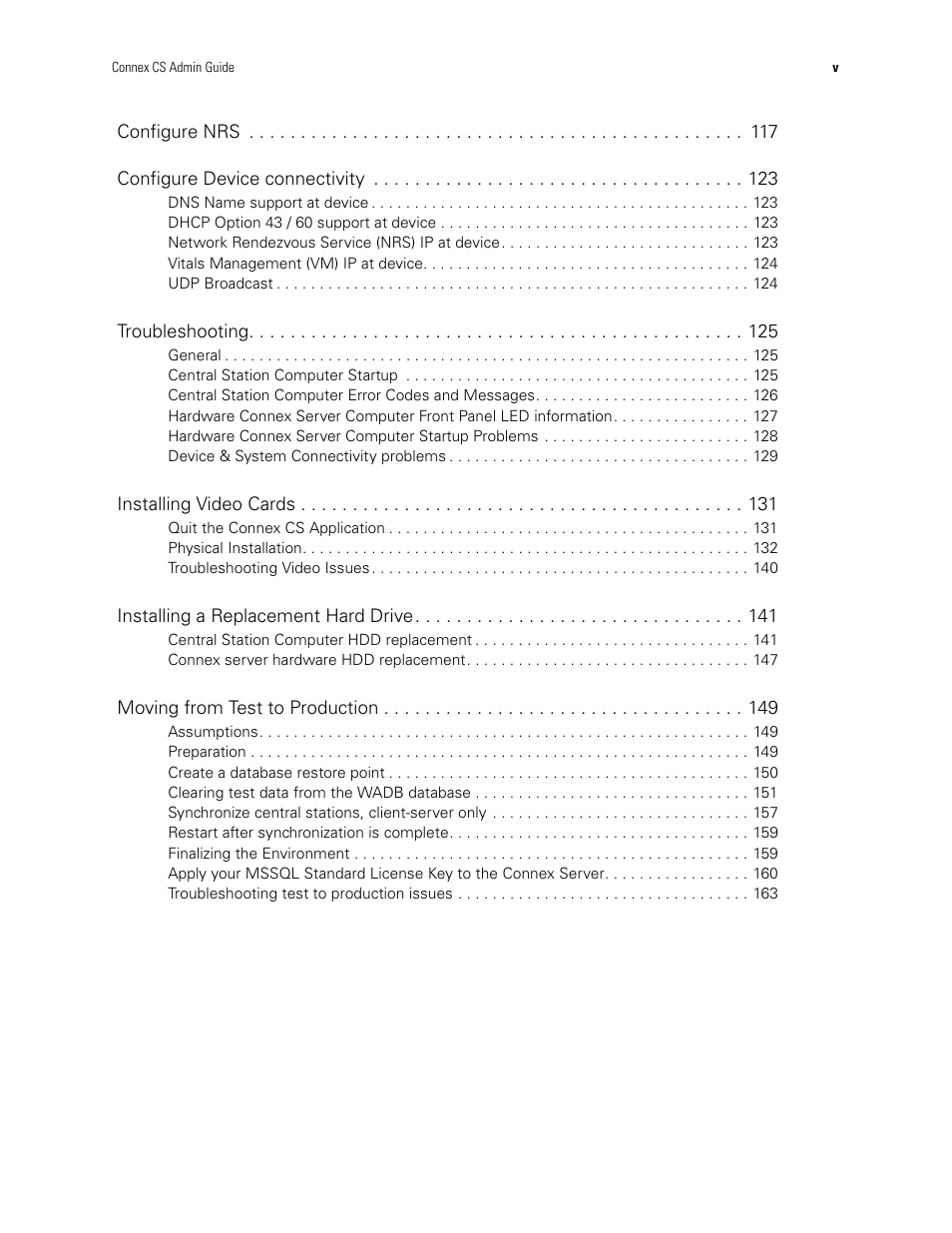 Welch Allyn Connex CS Central Station & Server - User Manual User Manual | Page 5 / 170