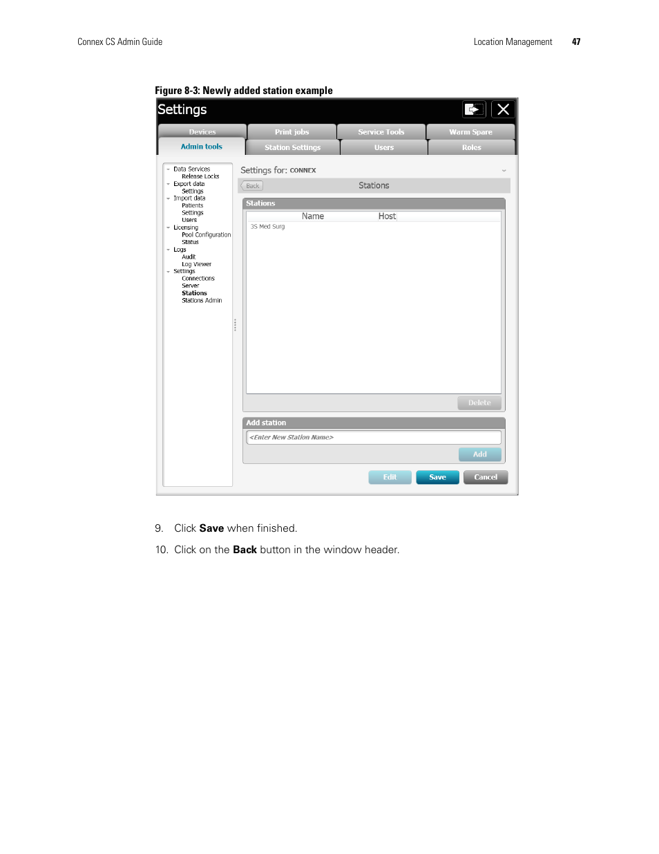 Welch Allyn Connex CS Central Station & Server - User Manual User Manual | Page 53 / 170