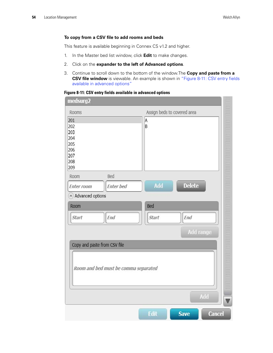Welch Allyn Connex CS Central Station & Server - User Manual User Manual | Page 60 / 170