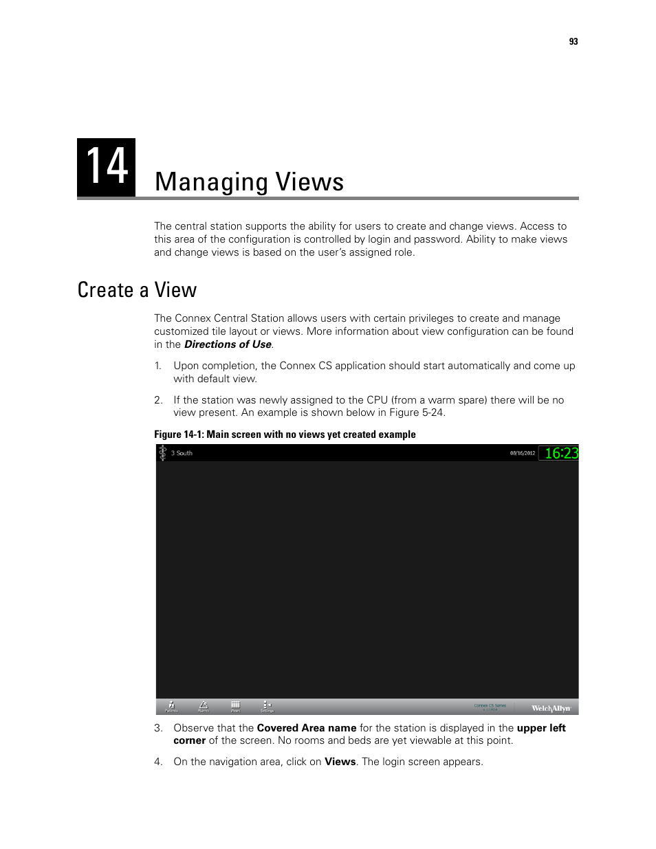 Managing views, Create a view | Welch Allyn Connex CS Central Station & Server - User Manual User Manual | Page 99 / 170