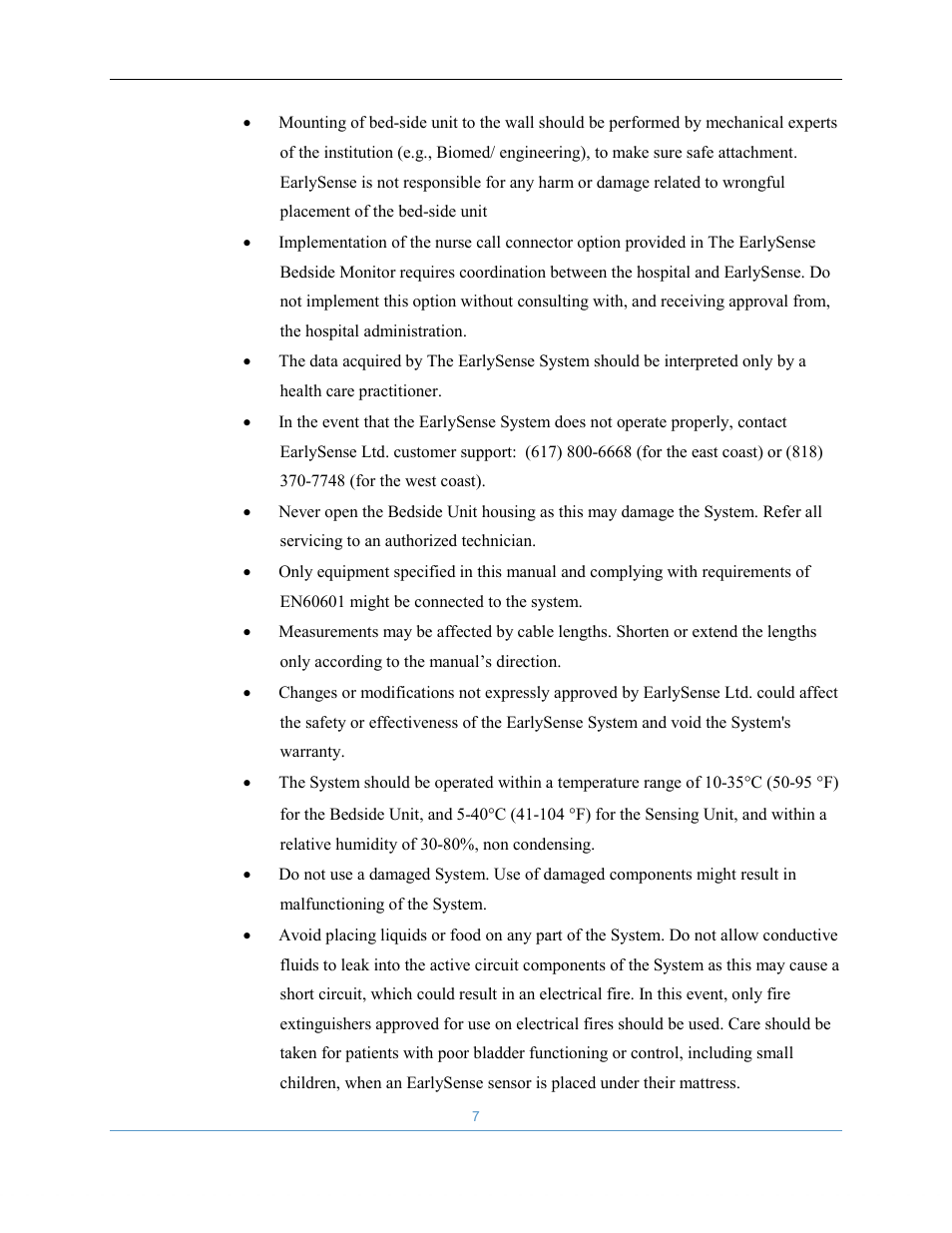 Welch Allyn EarlySense System 1.0 - Equivalent to model EverOn 1.0 - User Manual User Manual | Page 13 / 73