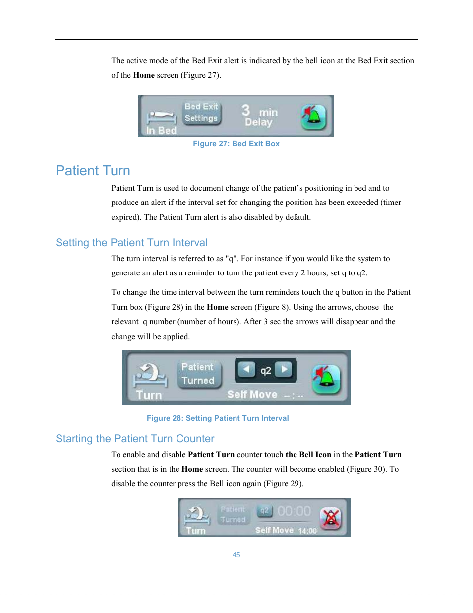 Patient turn | Welch Allyn EarlySense System 1.0 - Equivalent to model EverOn 1.0 - User Manual User Manual | Page 51 / 73