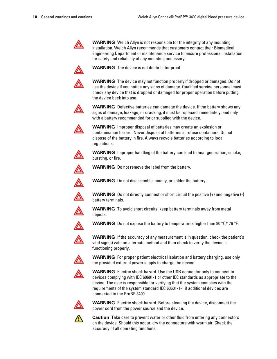 Welch Allyn Connex ProBP 3400 digital blood pressure device - User Manual User Manual | Page 16 / 80