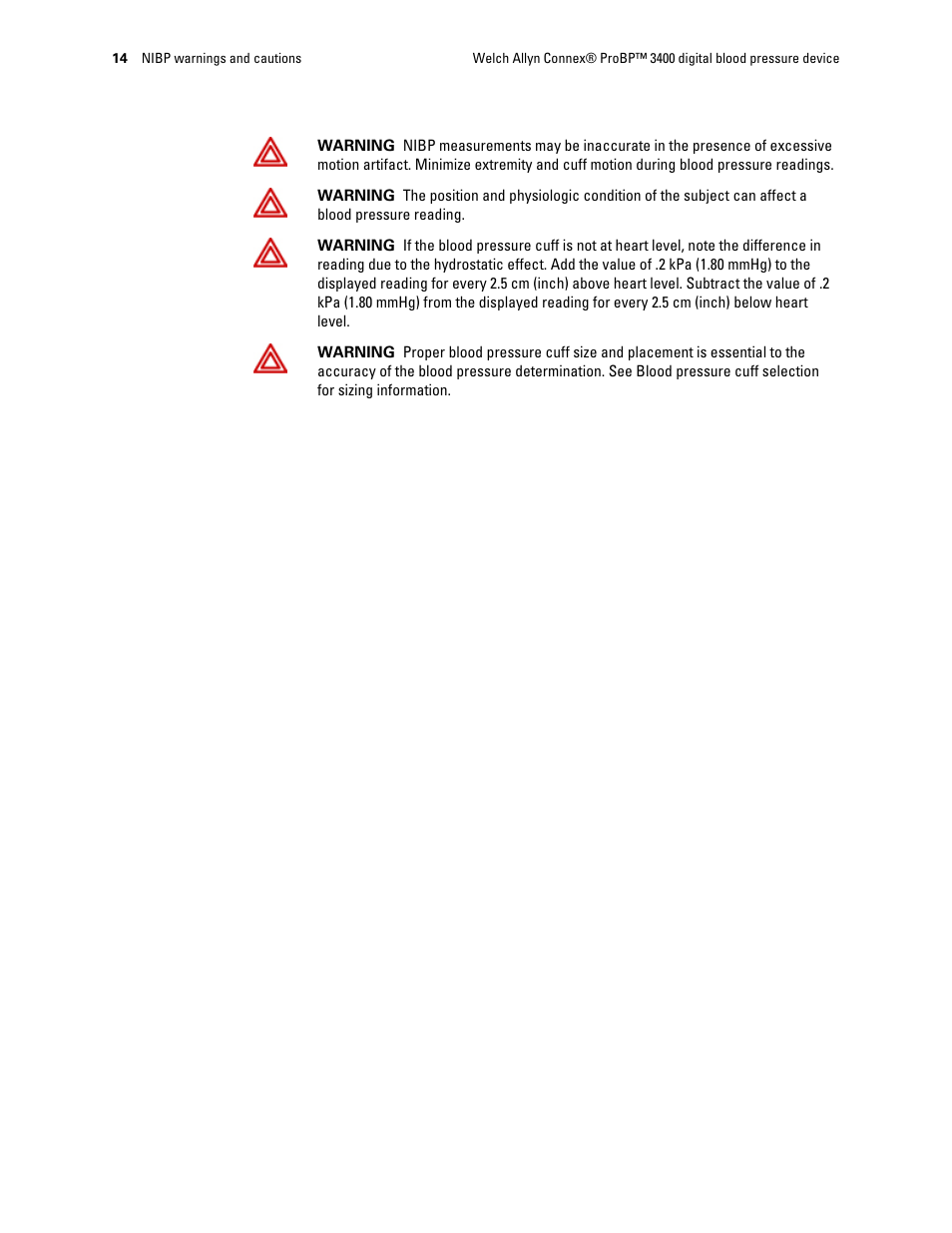 Welch Allyn Connex ProBP 3400 digital blood pressure device - User Manual User Manual | Page 20 / 80