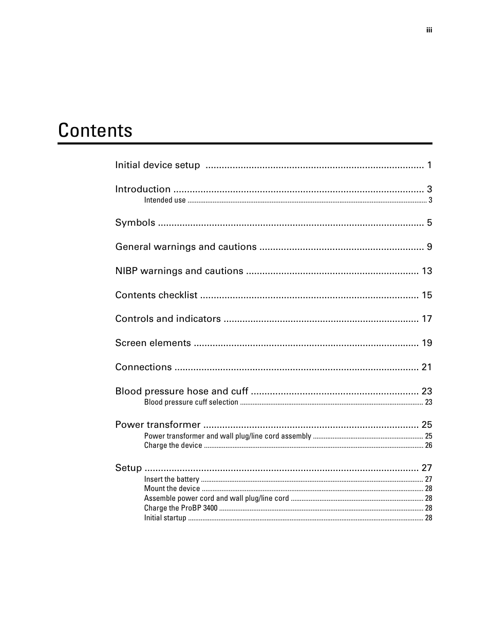 Welch Allyn Connex ProBP 3400 digital blood pressure device - User Manual User Manual | Page 3 / 80