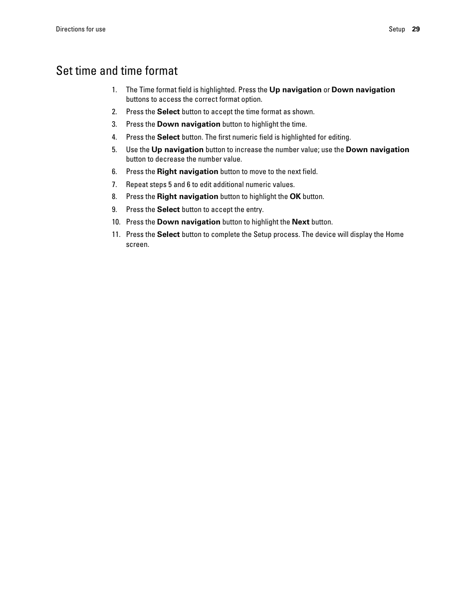 Set time and time format | Welch Allyn Connex ProBP 3400 digital blood pressure device - User Manual User Manual | Page 35 / 80