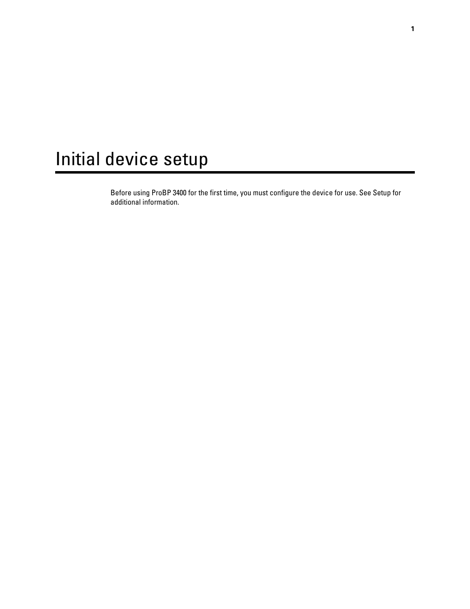 Initial device setup | Welch Allyn Connex ProBP 3400 digital blood pressure device - User Manual User Manual | Page 7 / 80