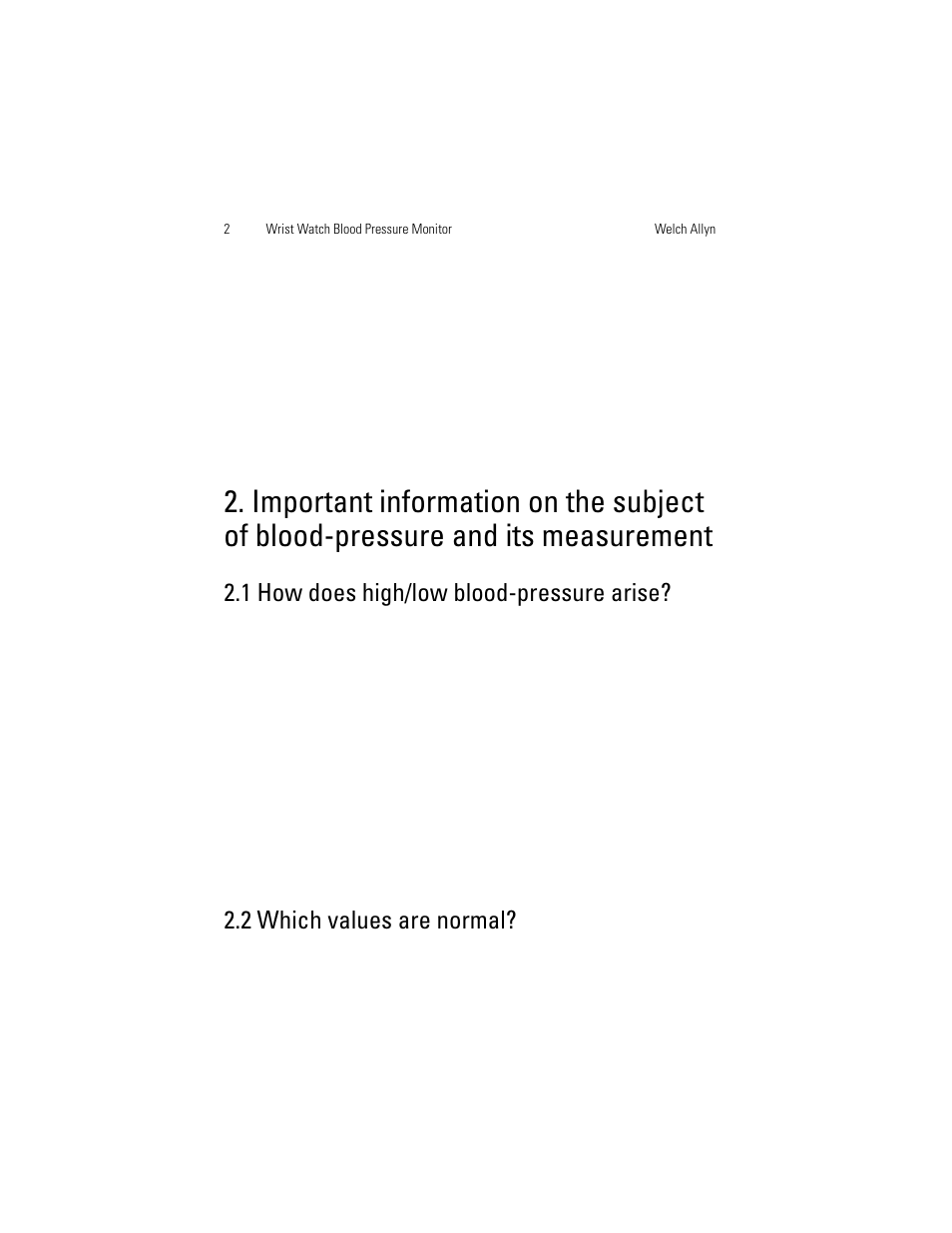 1 how does high/low blood-pressure arise, 2 which values are normal | Welch Allyn OSZ 3 Easy - User Manual User Manual | Page 10 / 104