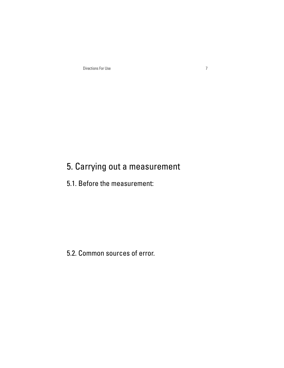 Carrying out a measurement, Before the measurement, Common sources of error | Welch Allyn OSZ 3 Easy - User Manual User Manual | Page 15 / 104
