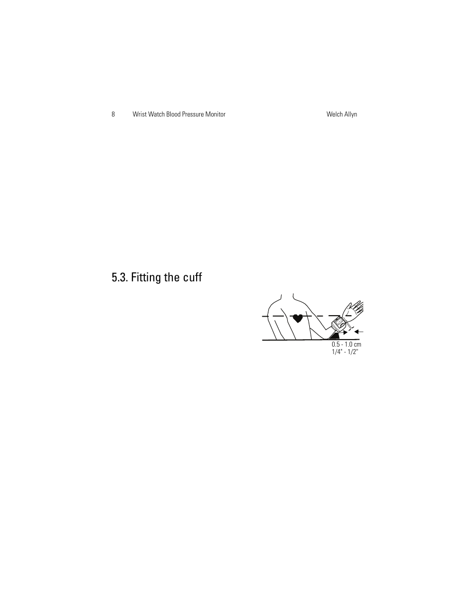 Fitting the cuff | Welch Allyn OSZ 3 Easy - User Manual User Manual | Page 16 / 104