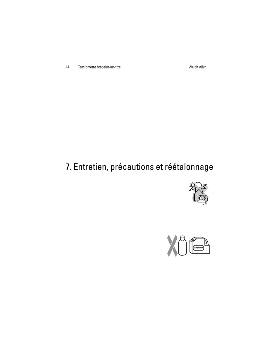 Entretien, précautions et réétalonnage | Welch Allyn OSZ 3 Easy - User Manual User Manual | Page 50 / 104