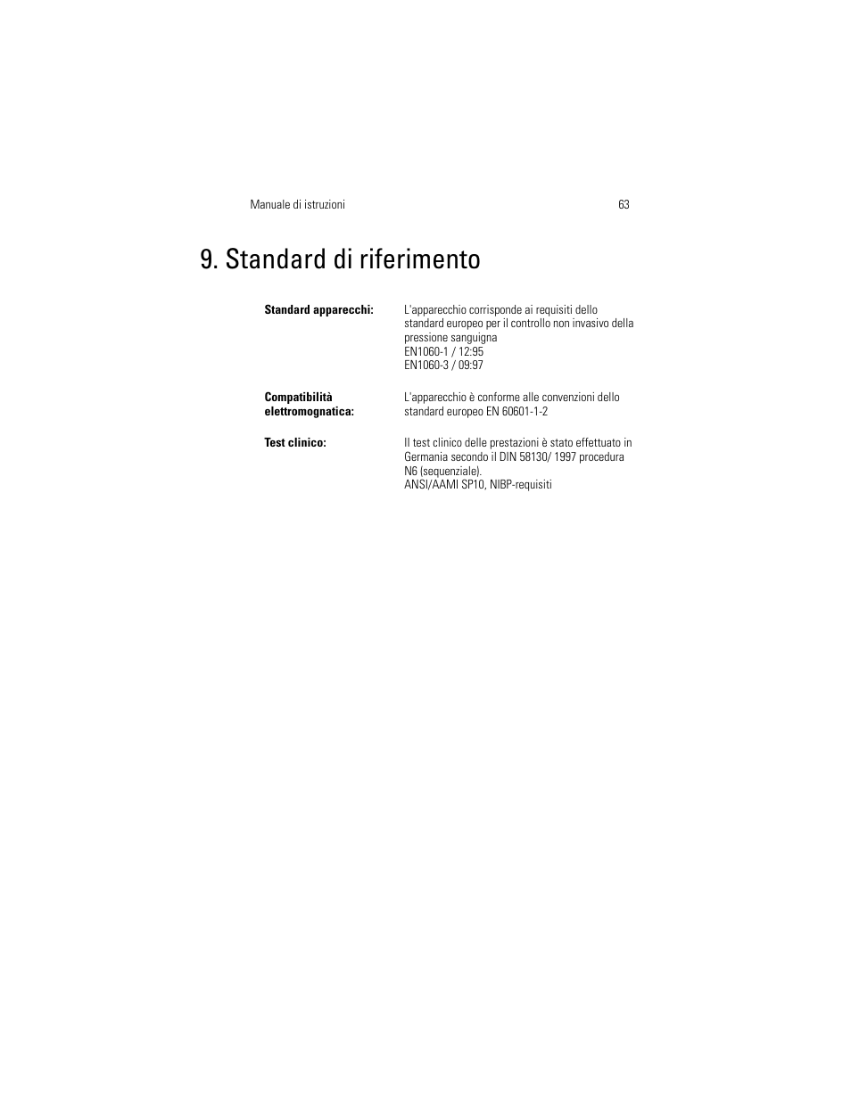 Standard di riferimento | Welch Allyn OSZ 3 Easy - User Manual User Manual | Page 69 / 104