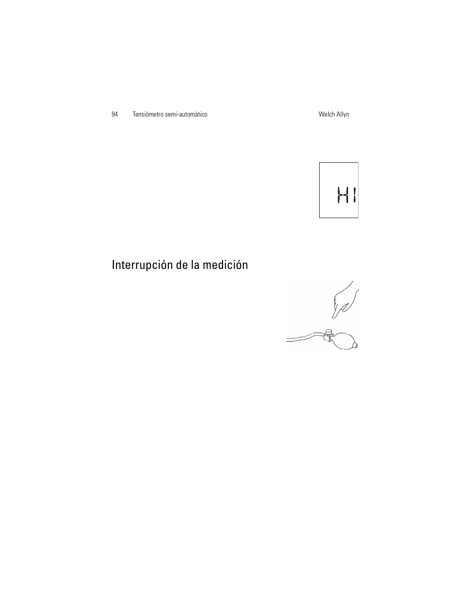Interrupción de la medición | Welch Allyn OSZ 4 - User Manual User Manual | Page 102 / 130