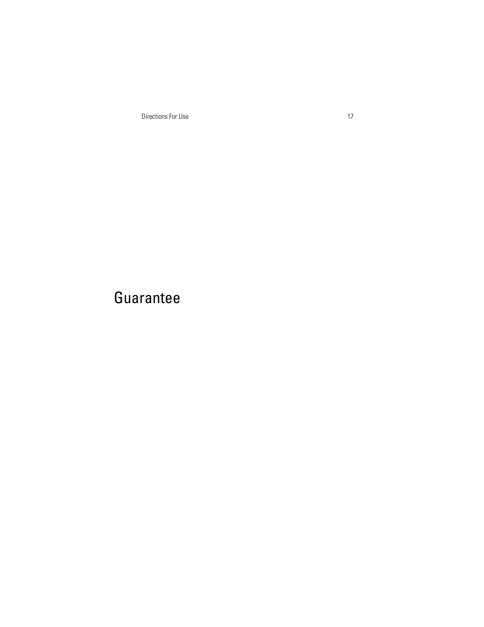 Guarantee | Welch Allyn OSZ 4 - User Manual User Manual | Page 25 / 130