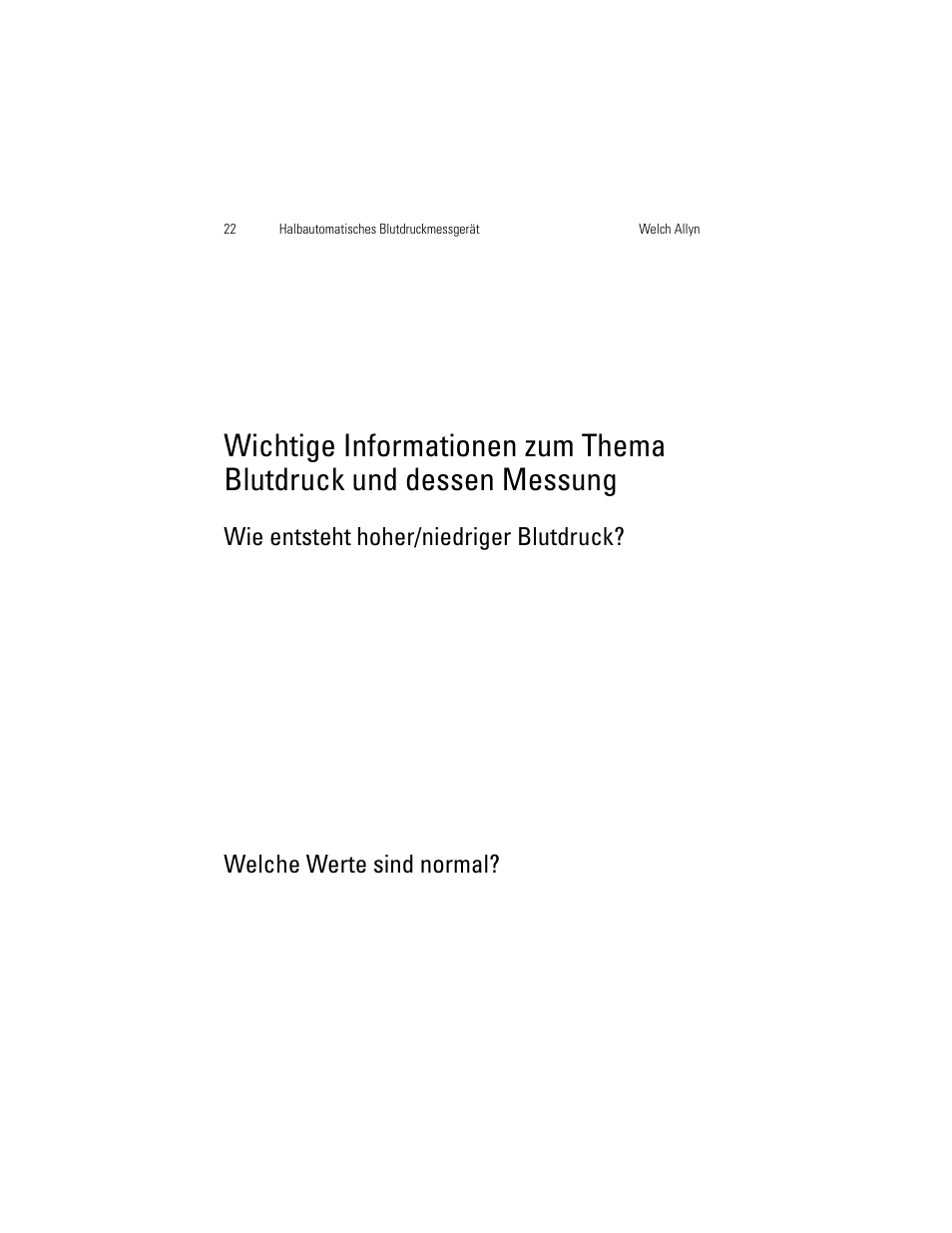 Messung, Wie entsteht hoher/niedriger blutdruck, Welche werte sind normal | Welch Allyn OSZ 4 - User Manual User Manual | Page 30 / 130