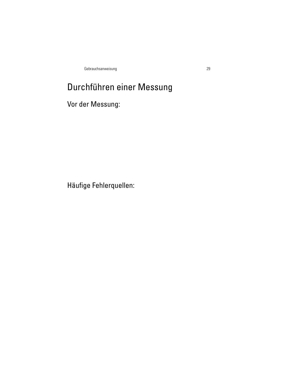 Durchführen einer messung, Vor der messung: häufige fehlerquellen, Vor der messung | Häufige fehlerquellen | Welch Allyn OSZ 4 - User Manual User Manual | Page 37 / 130