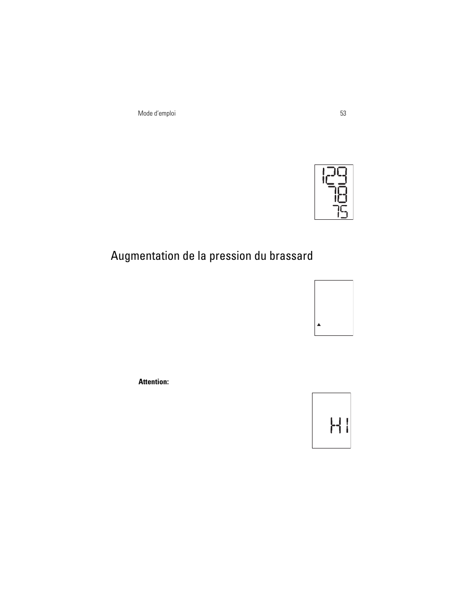 Augmentation de la pression du brassard | Welch Allyn OSZ 4 - User Manual User Manual | Page 61 / 130