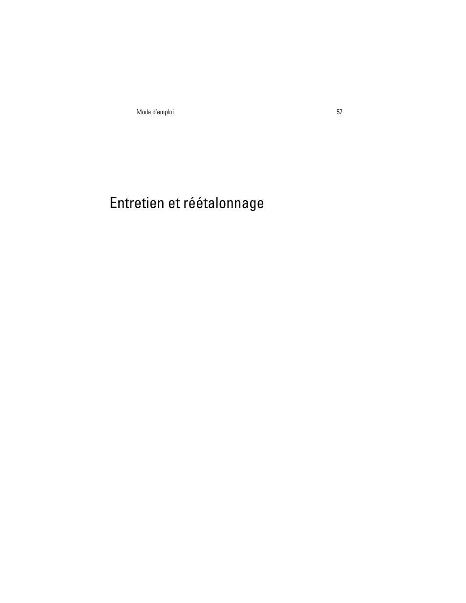 Entretien et réétalonnage | Welch Allyn OSZ 4 - User Manual User Manual | Page 65 / 130