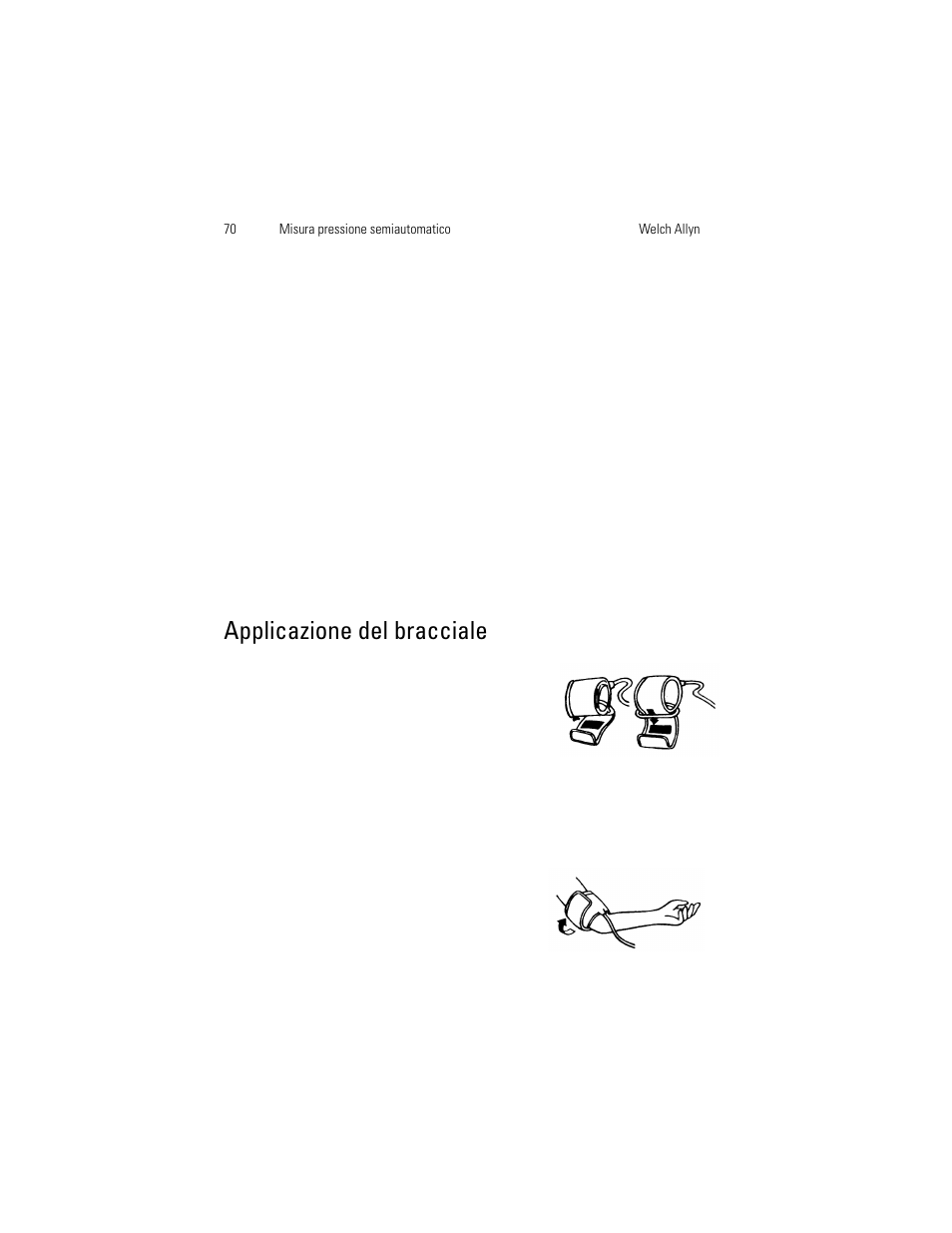 Applicazione del bracciale | Welch Allyn OSZ 4 - User Manual User Manual | Page 78 / 130