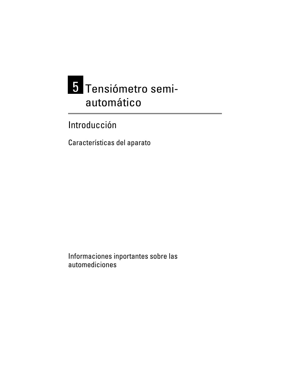 Tensiómetro semi-automático, Introducción, Tensiómetro semi- automático | Welch Allyn OSZ 4 - User Manual User Manual | Page 89 / 130