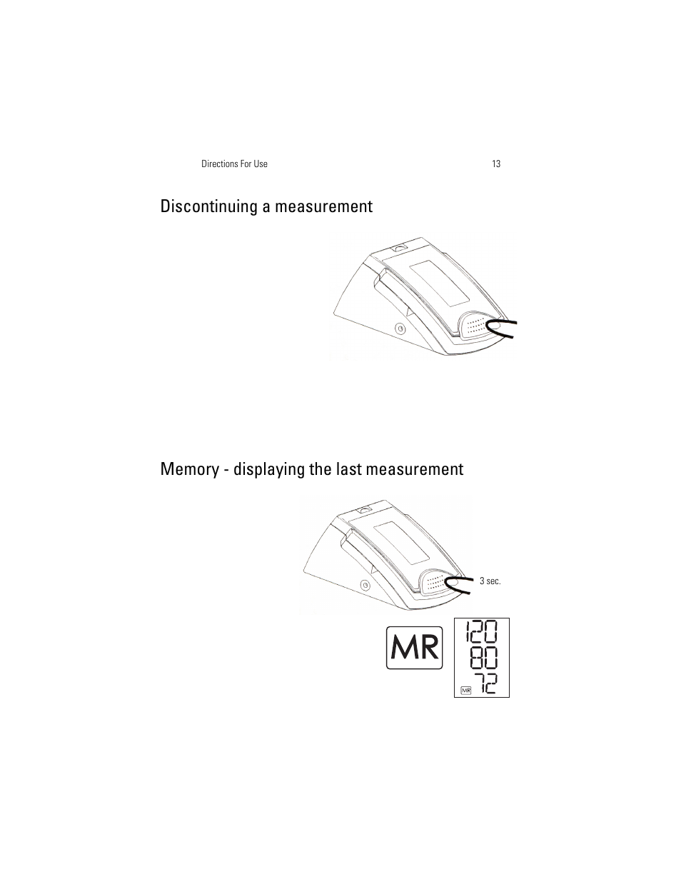 Discontinuing a measurement | Welch Allyn OSZ 5 - User Manual User Manual | Page 21 / 124