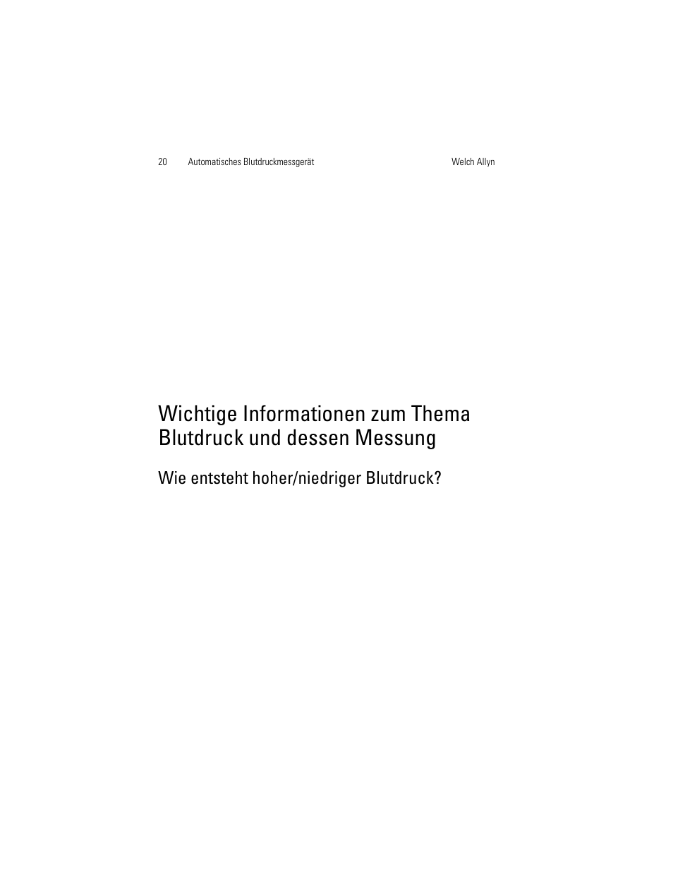 Wie entsteht hoher/niedriger blutdruck | Welch Allyn OSZ 5 - User Manual User Manual | Page 28 / 124