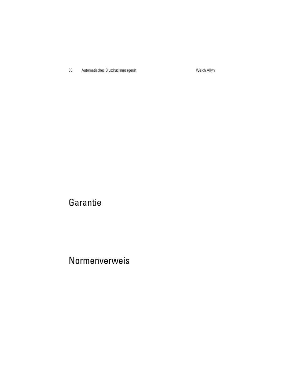 Garantie, Normenverweis | Welch Allyn OSZ 5 - User Manual User Manual | Page 44 / 124