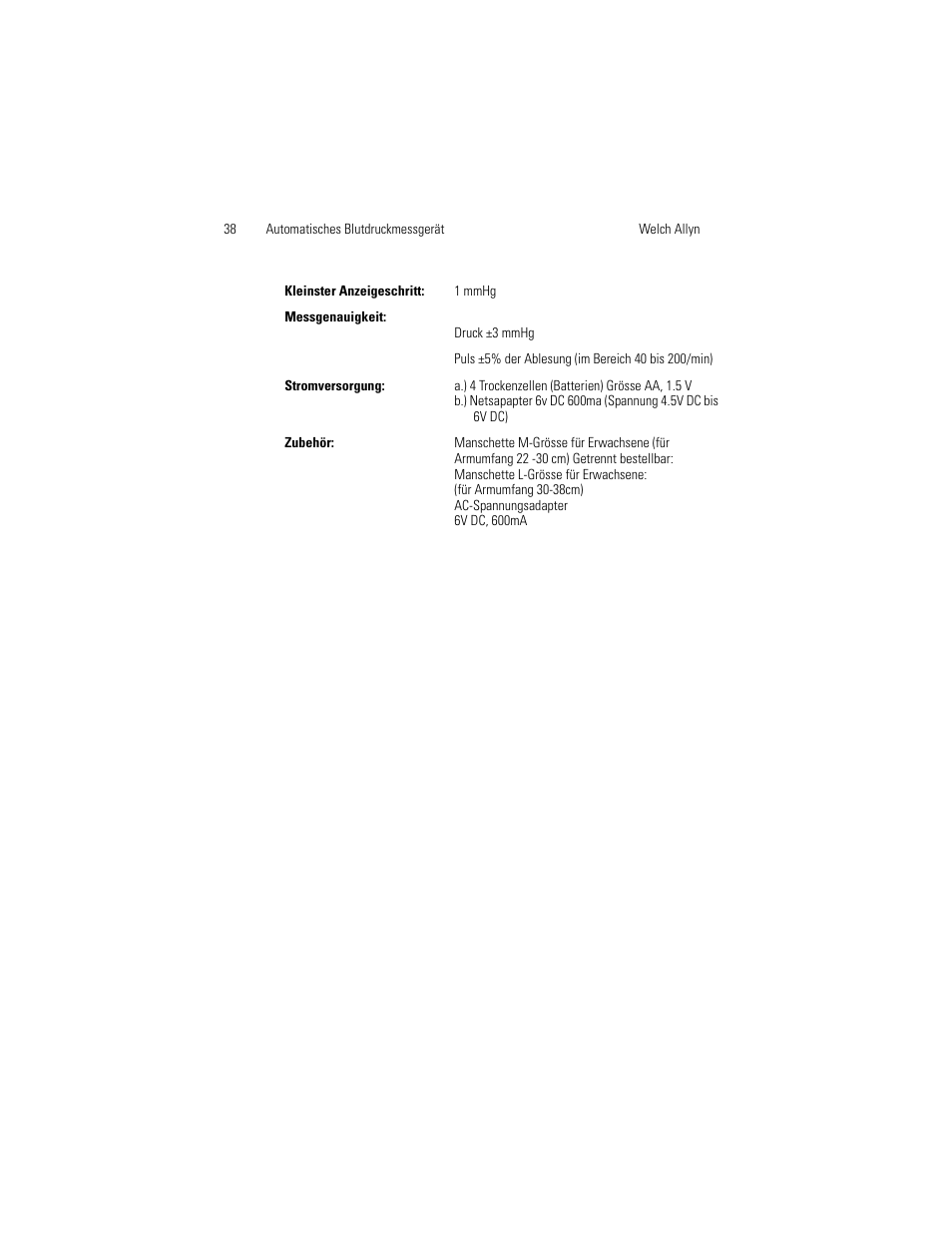 Welch Allyn OSZ 5 - User Manual User Manual | Page 46 / 124