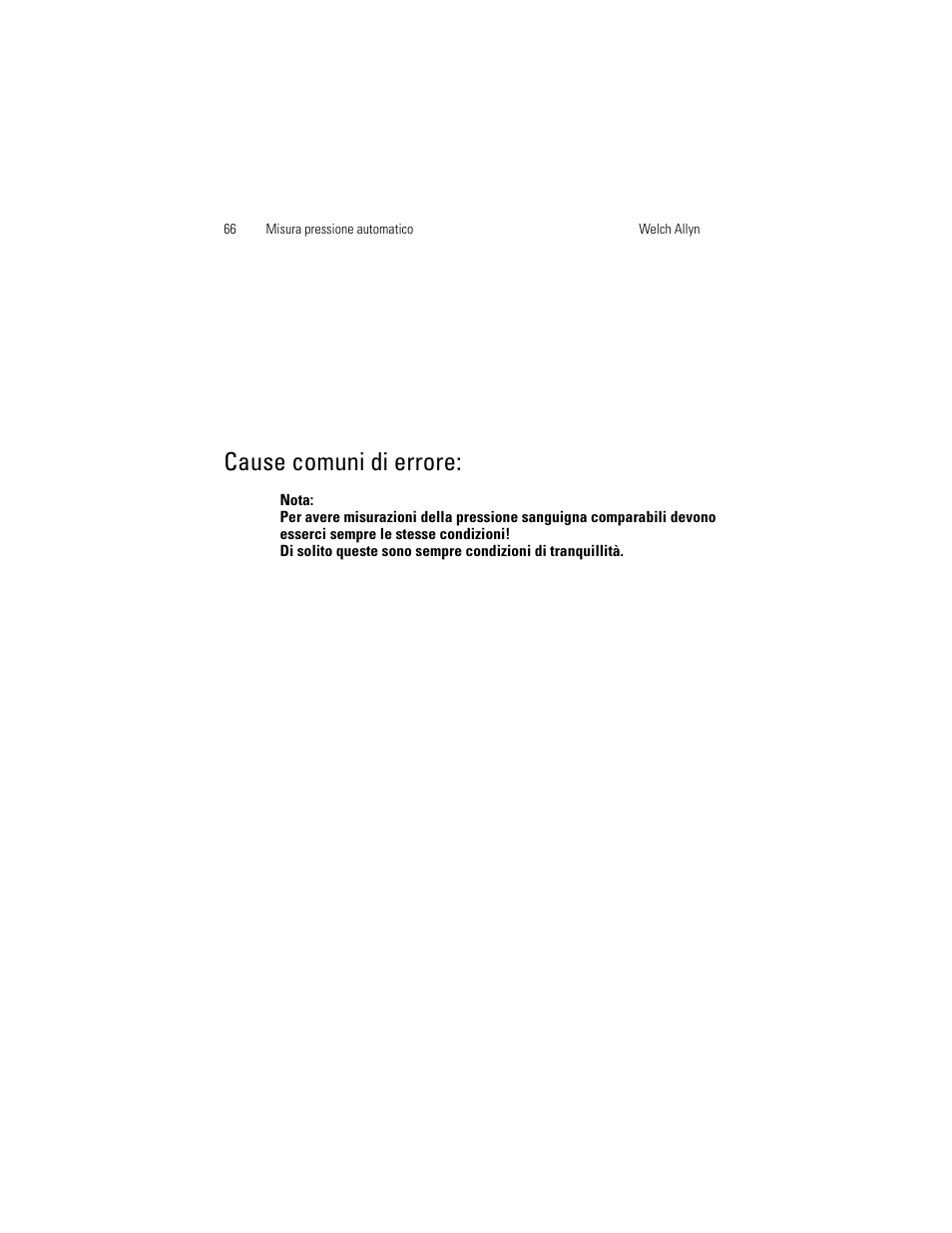 Cause comuni di errore | Welch Allyn OSZ 5 - User Manual User Manual | Page 74 / 124