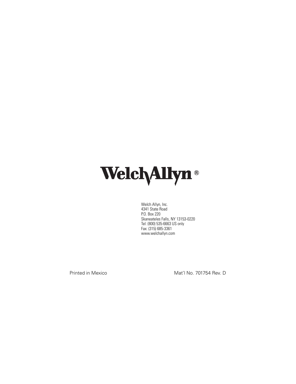Welch Allyn 9600 Plus Calibration Tester - User Manual User Manual | Page 106 / 106