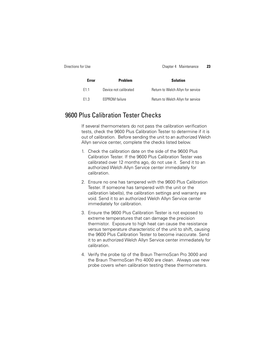 9600 plus calibration tester checks | Welch Allyn 9600 Plus Calibration Tester - User Manual User Manual | Page 29 / 106