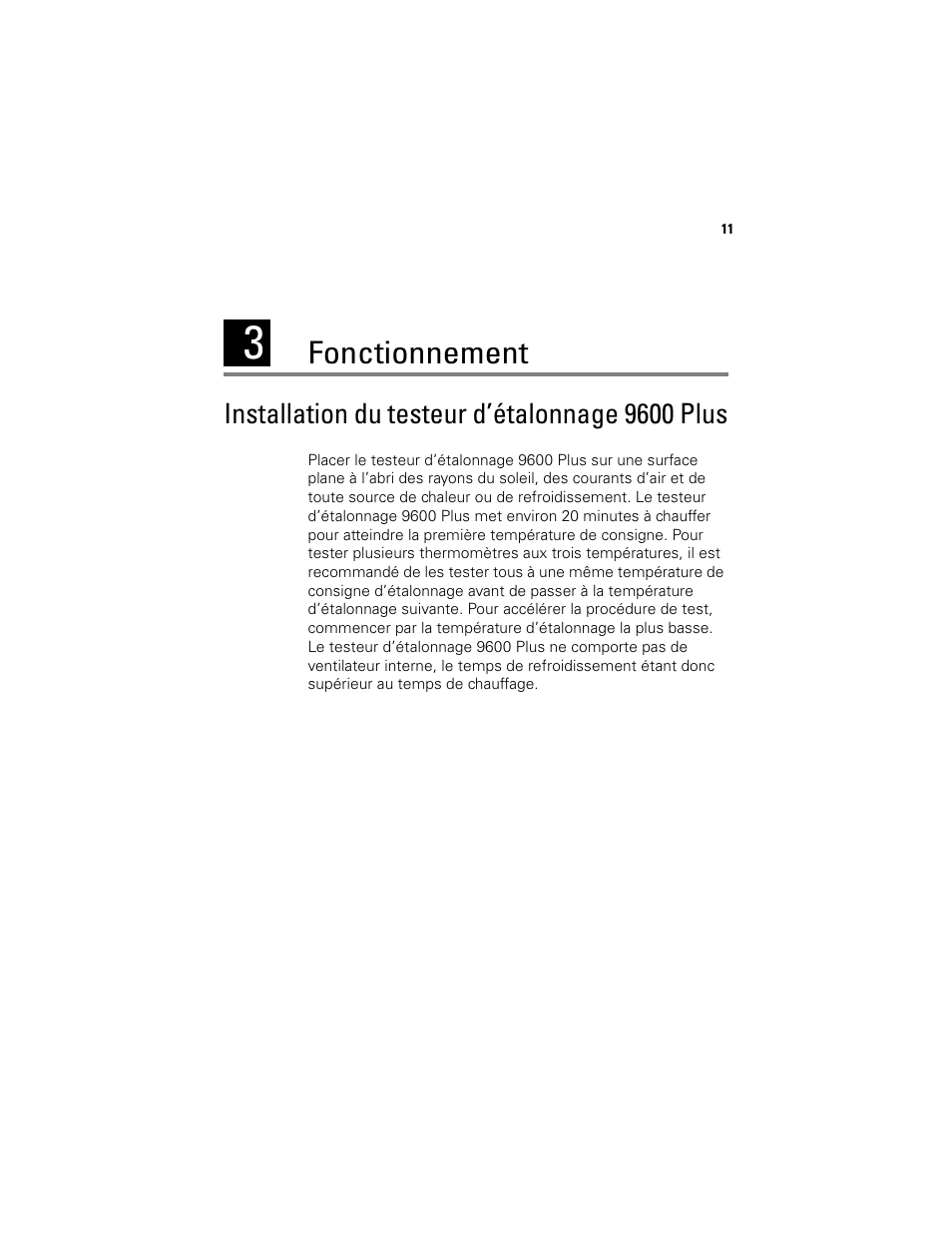Fonctionnement, Installation du testeur d’étalonnage 9600 plus | Welch Allyn 9600 Plus Calibration Tester - User Manual User Manual | Page 49 / 106