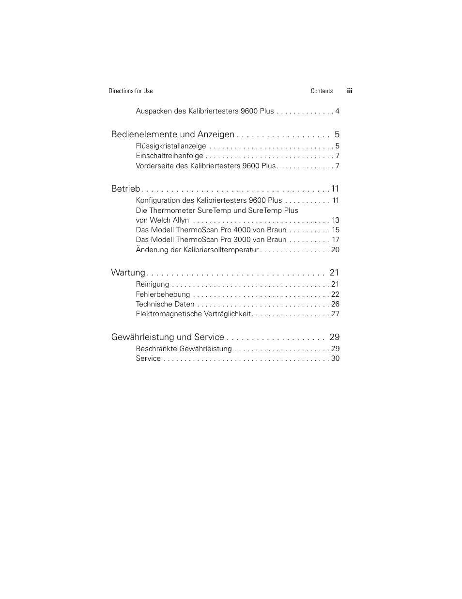 Welch Allyn 9600 Plus Calibration Tester - User Manual User Manual | Page 5 / 106