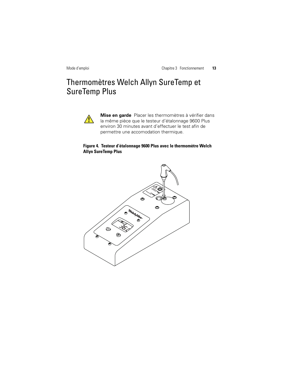 Thermomètres welch allyn suretemp et suretemp plus | Welch Allyn 9600 Plus Calibration Tester - User Manual User Manual | Page 51 / 106