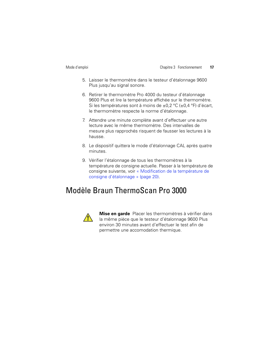 Modèle braun thermoscan pro 3000 | Welch Allyn 9600 Plus Calibration Tester - User Manual User Manual | Page 55 / 106