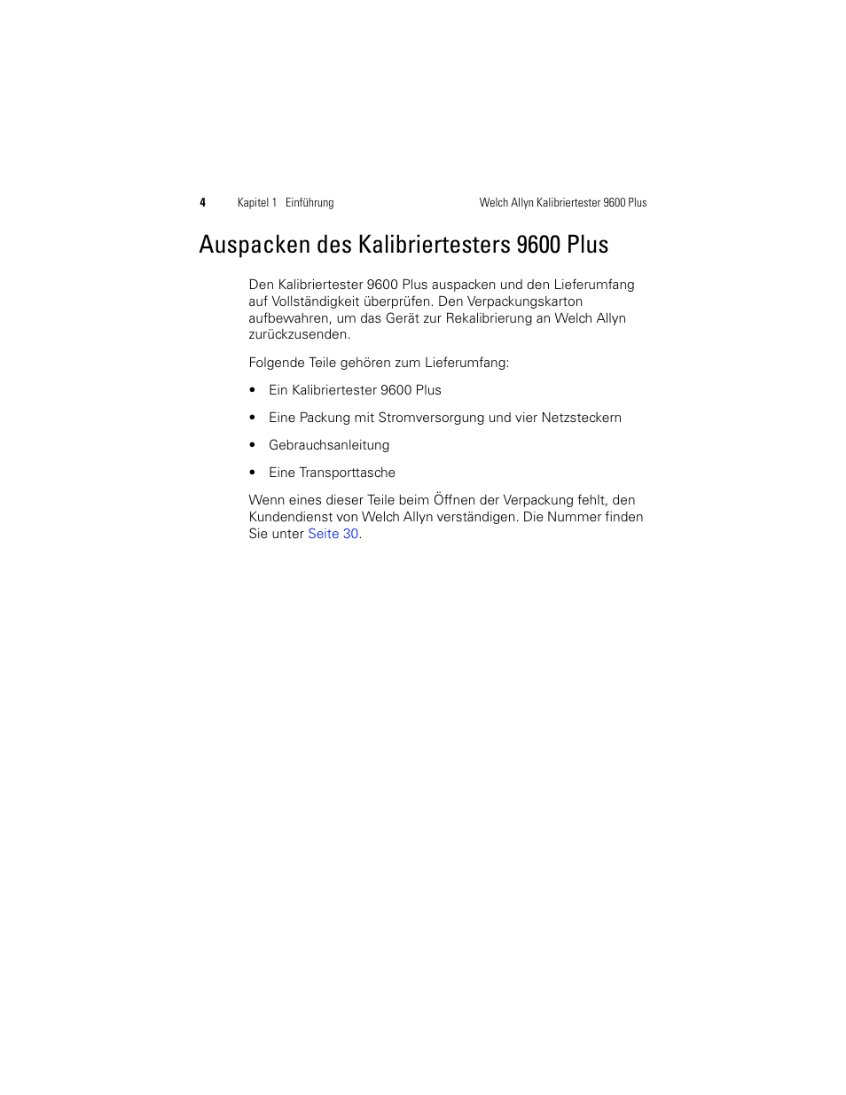 Auspacken des kalibriertesters 9600 plus | Welch Allyn 9600 Plus Calibration Tester - User Manual User Manual | Page 74 / 106