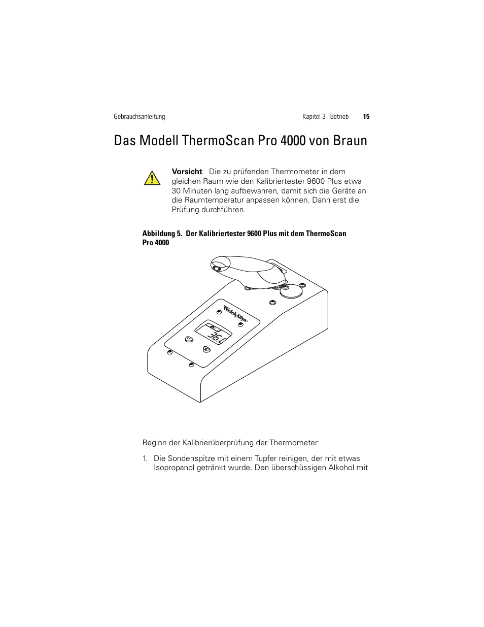 Das modell thermoscan pro 4000 von braun | Welch Allyn 9600 Plus Calibration Tester - User Manual User Manual | Page 85 / 106