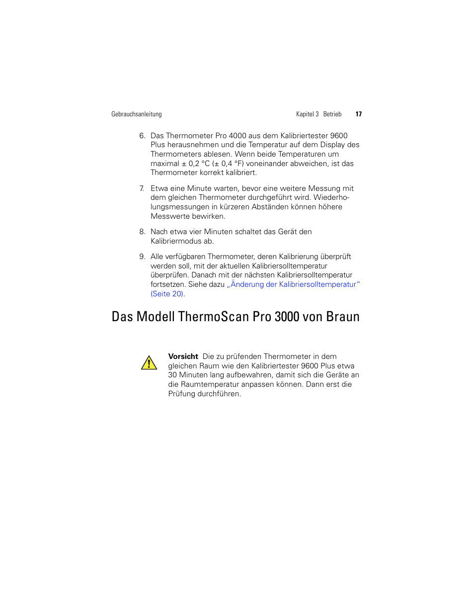 Das modell thermoscan pro 3000 von braun | Welch Allyn 9600 Plus Calibration Tester - User Manual User Manual | Page 87 / 106