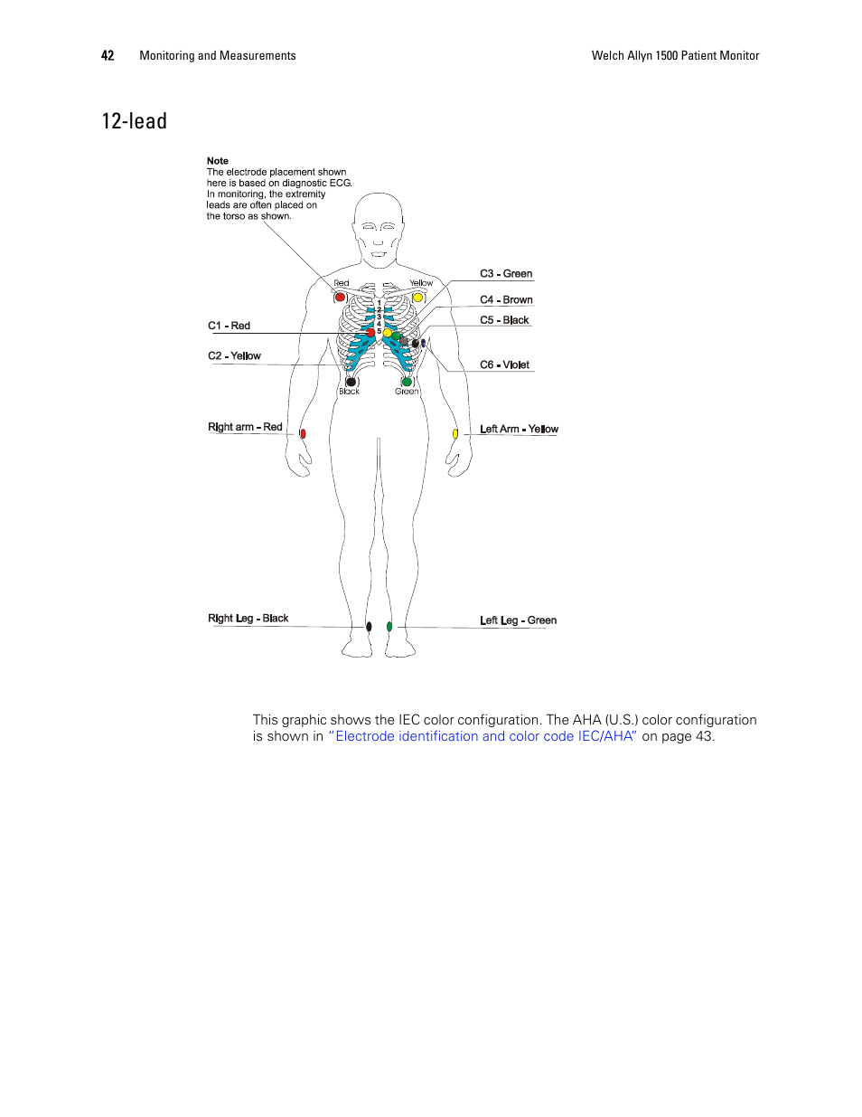 Lead | Welch Allyn 1500 Patient Monitor v.1.3.X - User Manual User Manual | Page 46 / 134