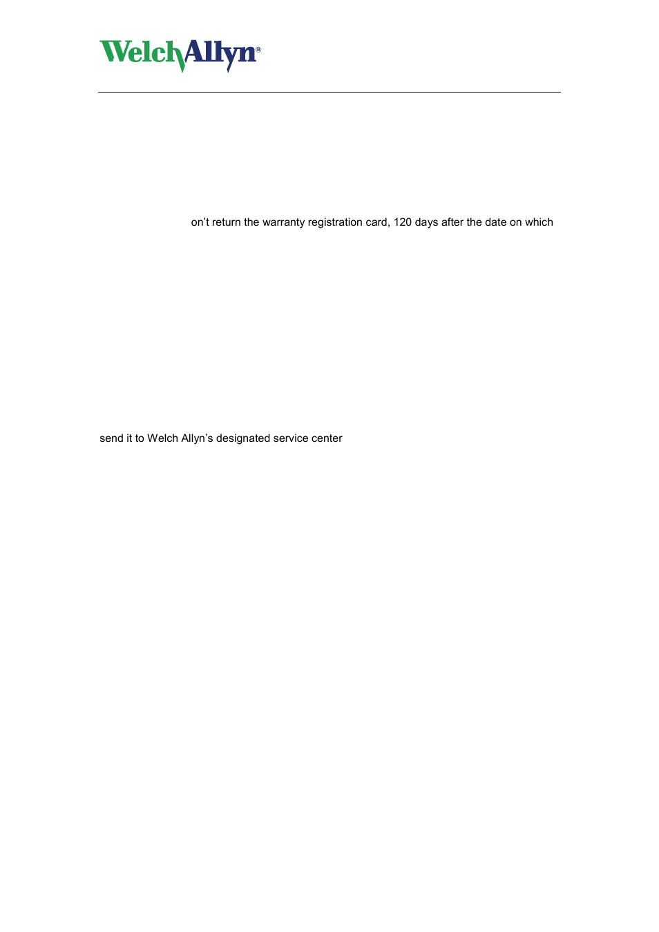 Limited warranty statement, Cardioperfect, Pro ecg recorder - user manual | Welch Allyn Cardioperfect PRO ECG Recorder - User Manual User Manual | Page 8 / 26