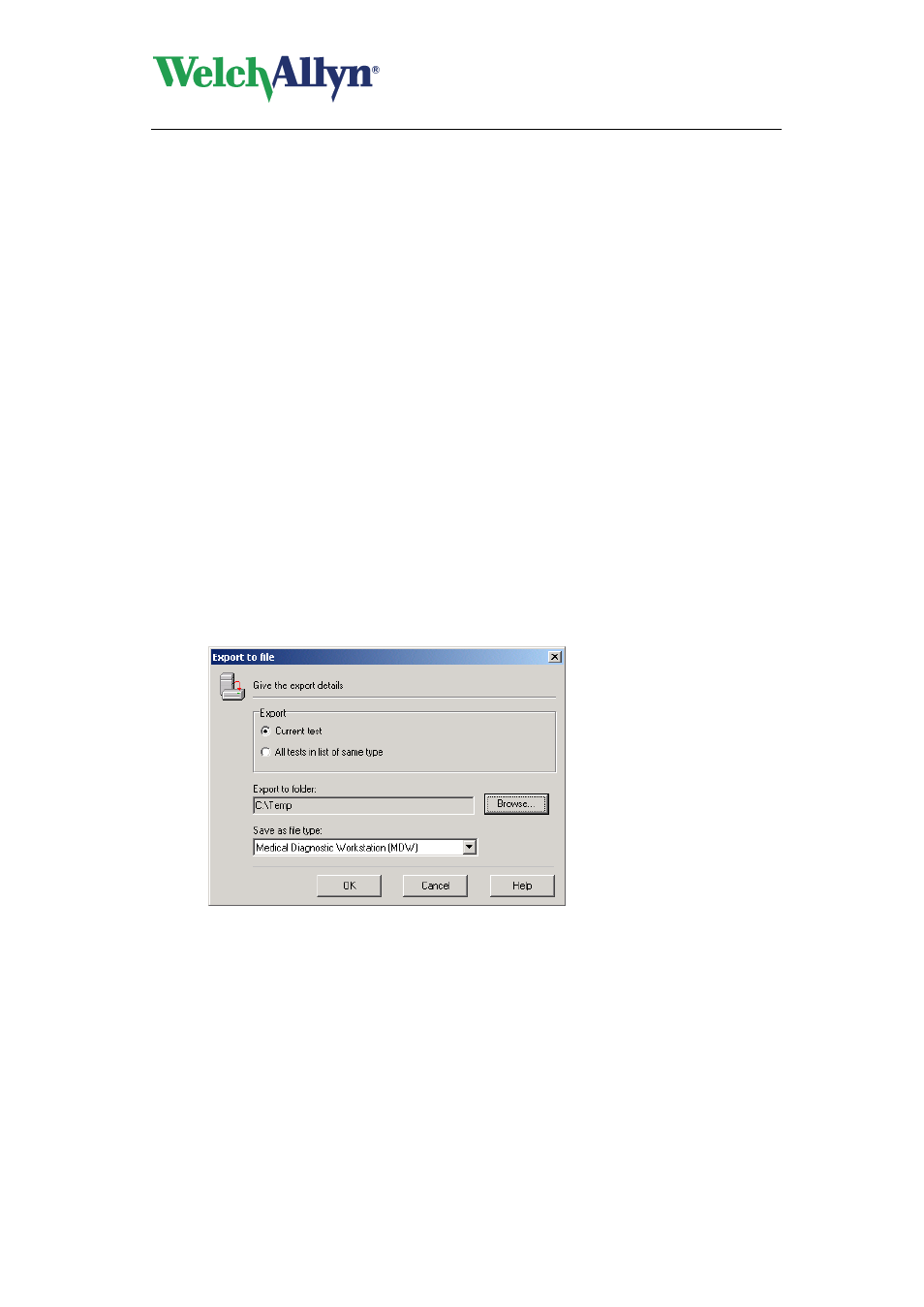 To delete a test, 6 place a test on a disk, To place a test on a disk | Cardioperfect workstation, User manual | Welch Allyn CardioPerfect Workstation - User Manual User Manual | Page 18 / 38