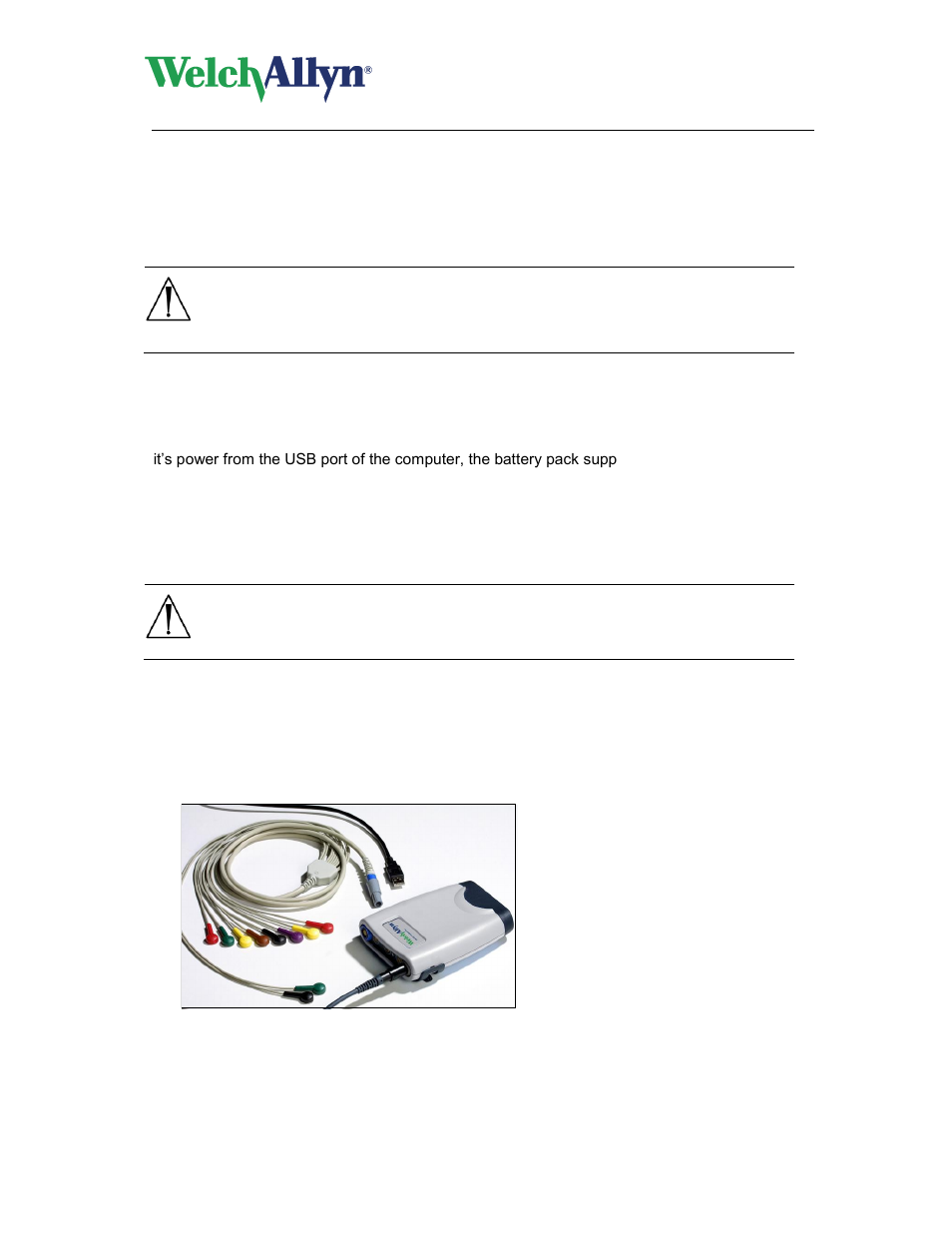The welch allyn cardioperfect pro recorders, Cardioperfect workstation, Resting ecg module - user manual | Caution | Welch Allyn CardioPerfect Workstation Resting ECG Module - User Manual User Manual | Page 37 / 54