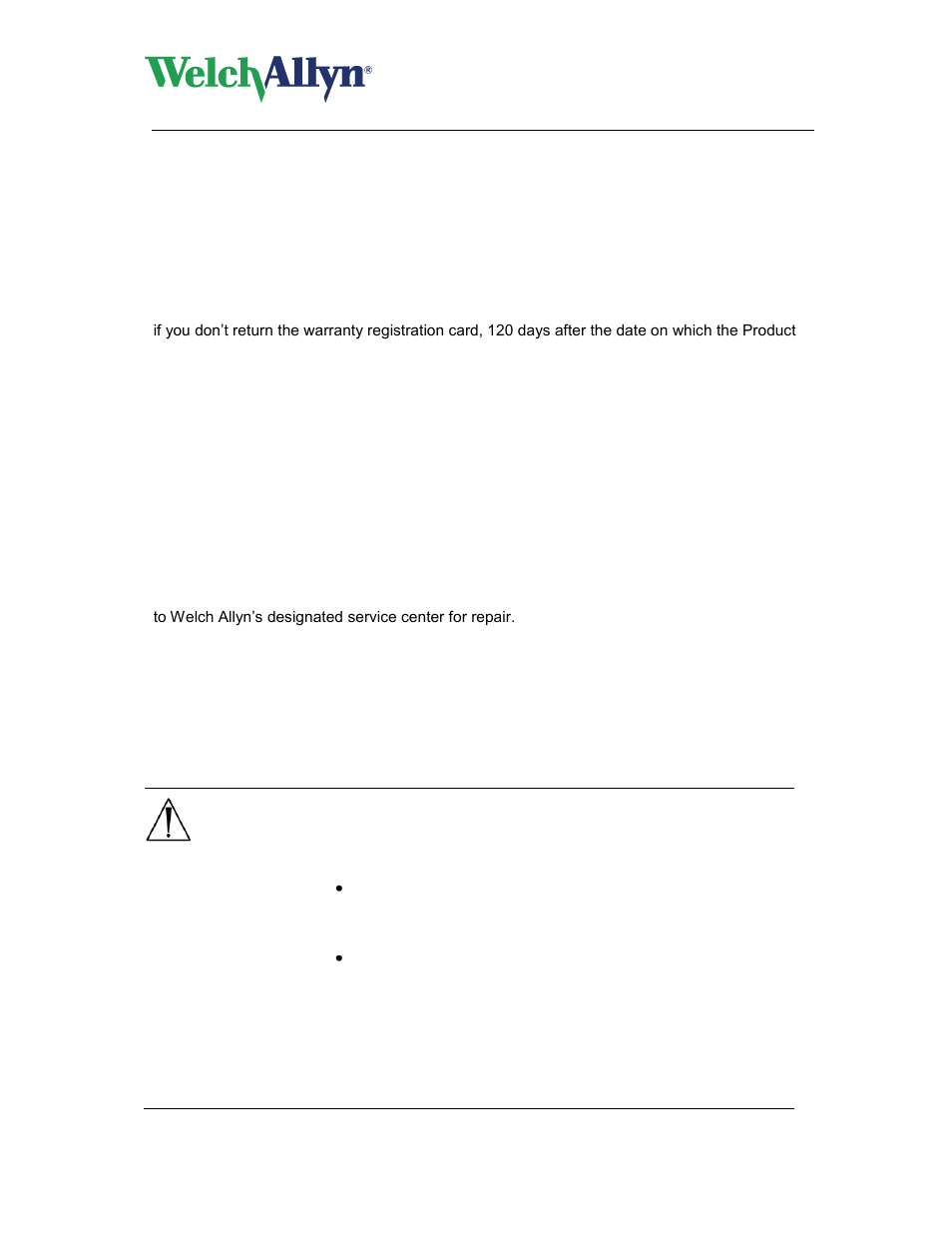 Limited warranty statement, Cardioperfect workstation, Resting ecg module - user manual | Warning | Welch Allyn CardioPerfect Workstation Resting ECG Module - User Manual User Manual | Page 4 / 54