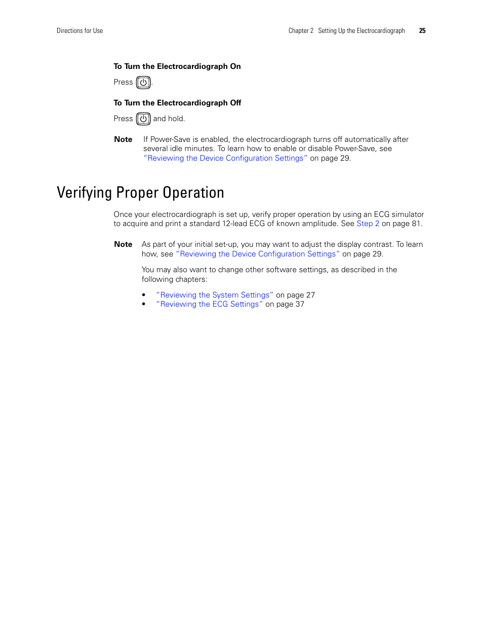 Verifying proper operation | Welch Allyn CP 200 12-Lead Resting Electrocardiograph - User Manual User Manual | Page 29 / 112