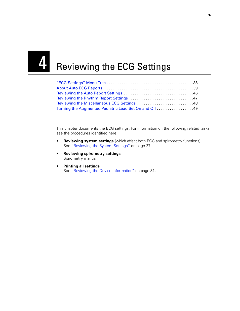 Reviewing the ecg settings, 4 - reviewing the ecg settings | Welch Allyn CP 200 12-Lead Resting Electrocardiograph - User Manual User Manual | Page 41 / 112