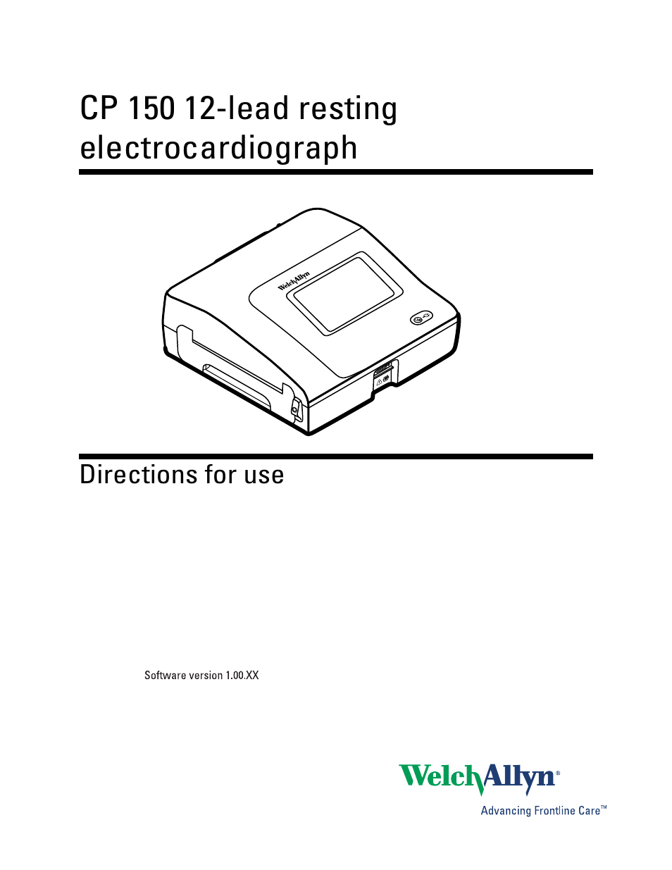 Welch Allyn CP 150 12-lead resting electrocardiograph v.1.00.XX - User Manual User Manual | 58 pages
