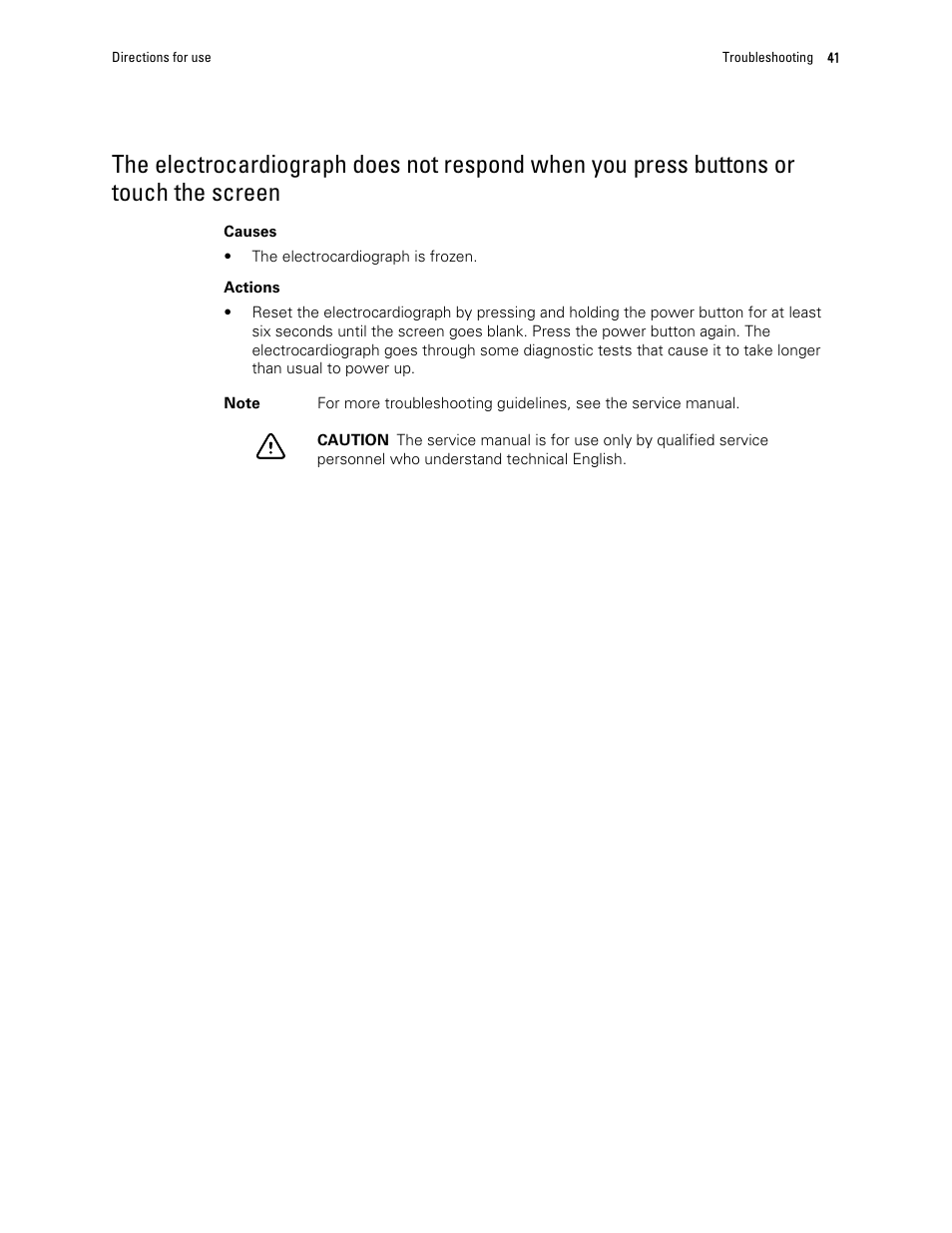 Welch Allyn CP 150 12-lead resting electrocardiograph v.1.00.XX - User Manual User Manual | Page 45 / 58