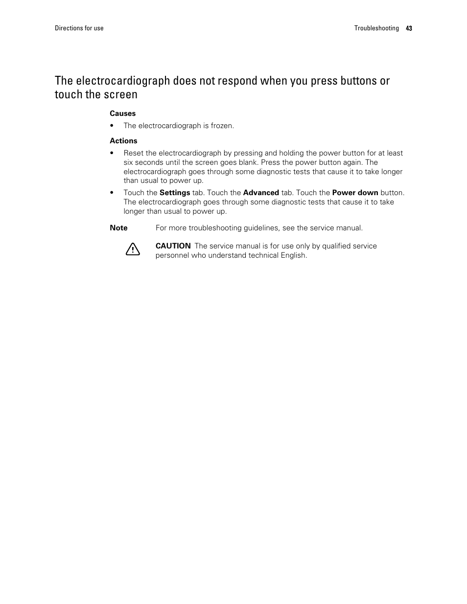 Welch Allyn CP 150 12-lead resting electrocardiograph v.2.00.XX - User Manual User Manual | Page 47 / 58