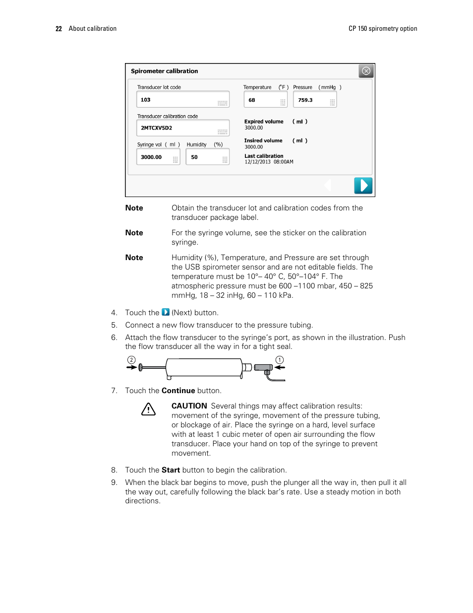 Welch Allyn CP 150 spirometry option - User Manual User Manual | Page 26 / 68