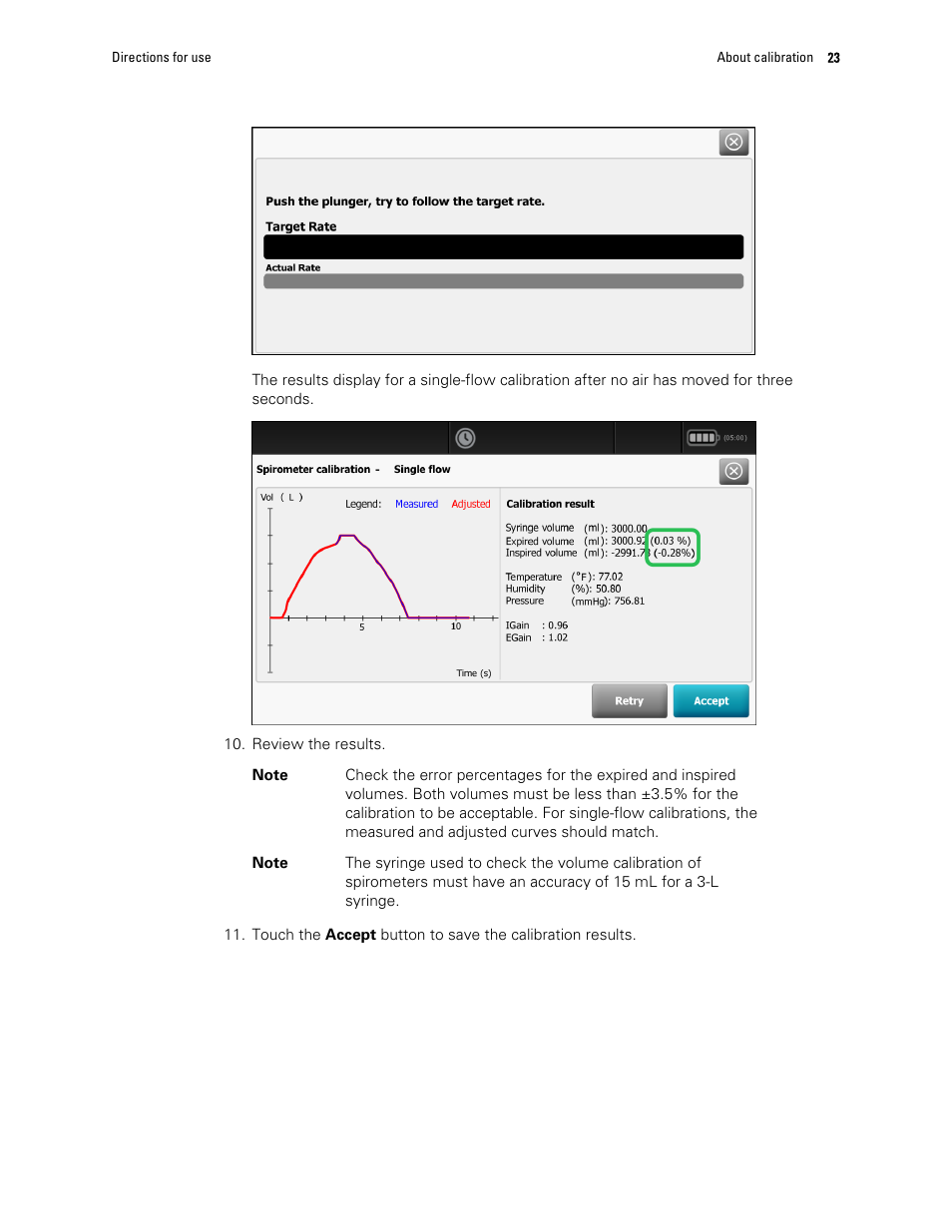 Welch Allyn CP 150 spirometry option - User Manual User Manual | Page 27 / 68